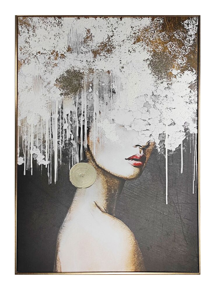 SELSEY Obraz Mary 100x70 cm z ręcznie malowanymi elementami