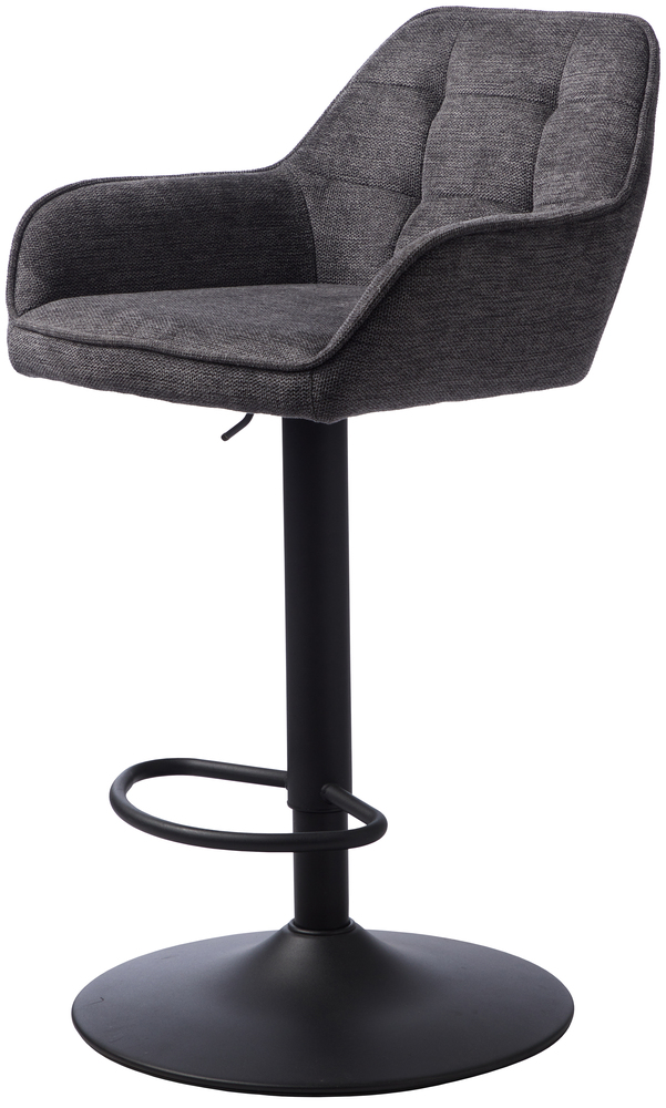 SELSEY Hoker tapicerowany Sevitle pikowane oparcie grafitowy