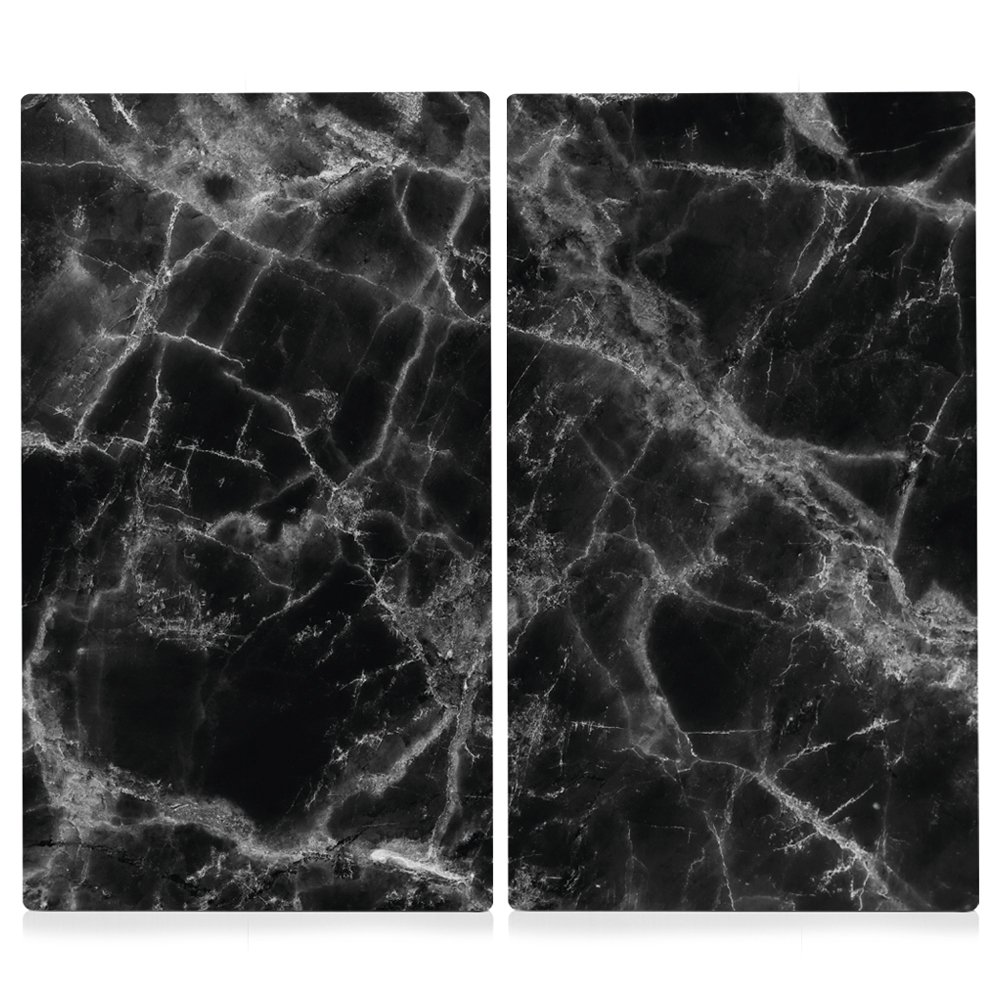 SELSEY Zestaw desek do krojenia Stonne ze szkła czarny marmur