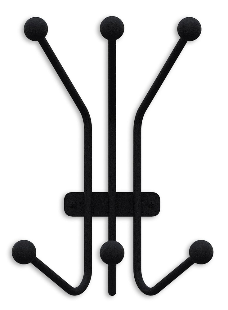 SELSEY Wieszak ścienny Ant metalowy czarny