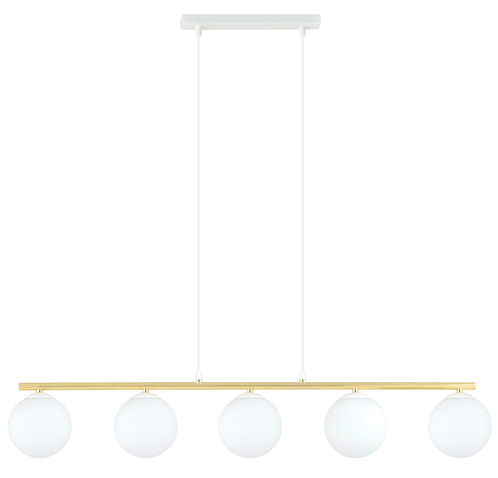 SELSEY Lampa wisząca Ventisso biało-złota x5