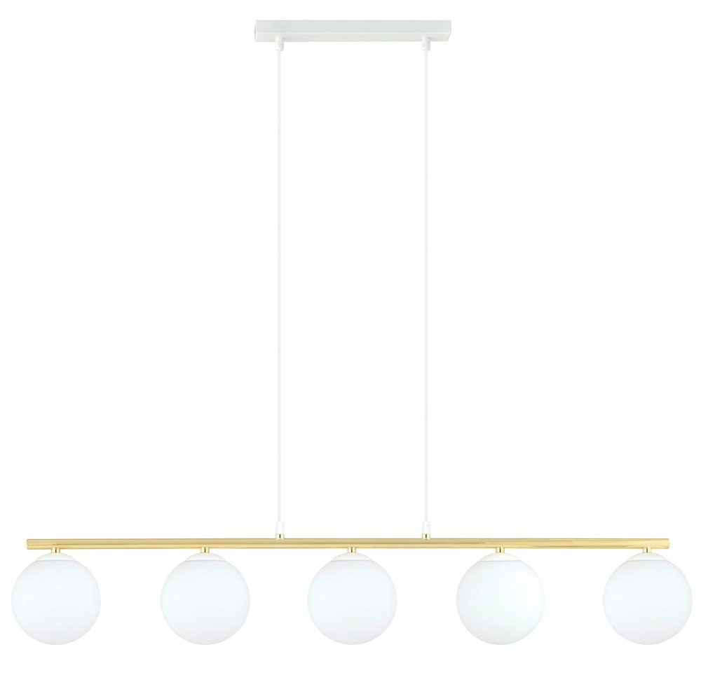 SELSEY Lampa wisząca Ventisso biało-złota x5