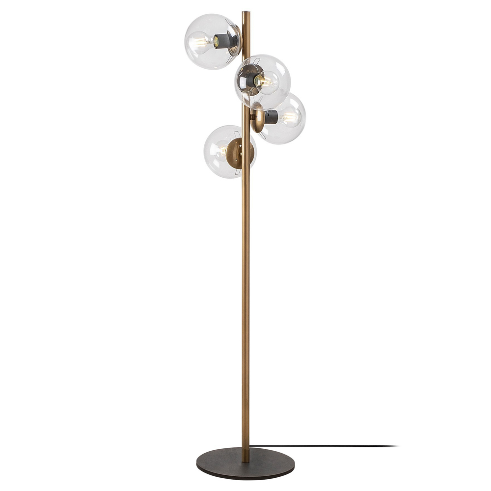 SELSEY Lampa stojąca Spinoza x4 miedziana