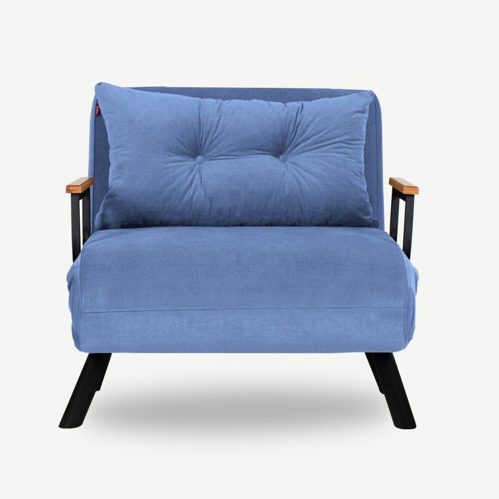 SELSEY Fotel rozkładany Aligmart niebieski