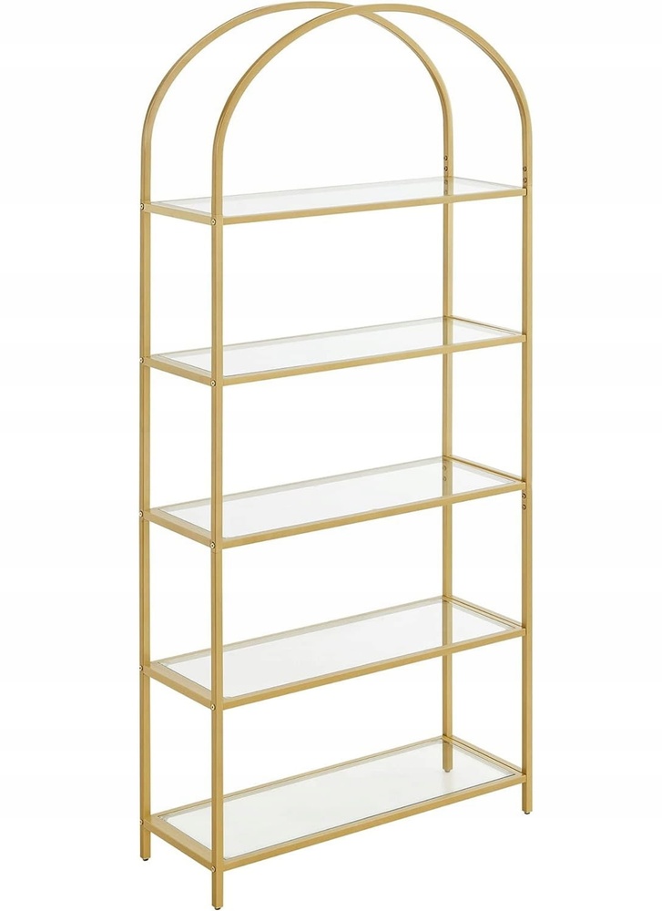 SELSEY Regał otwarty Asheat z pięcioma półkami złoty
