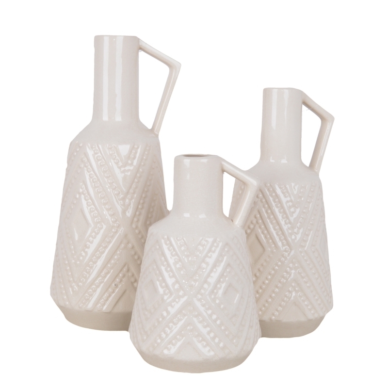 SELSEY Wazon tłoczony Diament z rączką