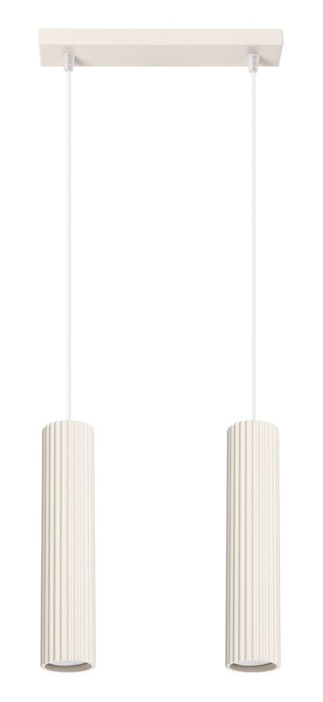 SELSEY Lampa wisząca Karbon x2 beżowa