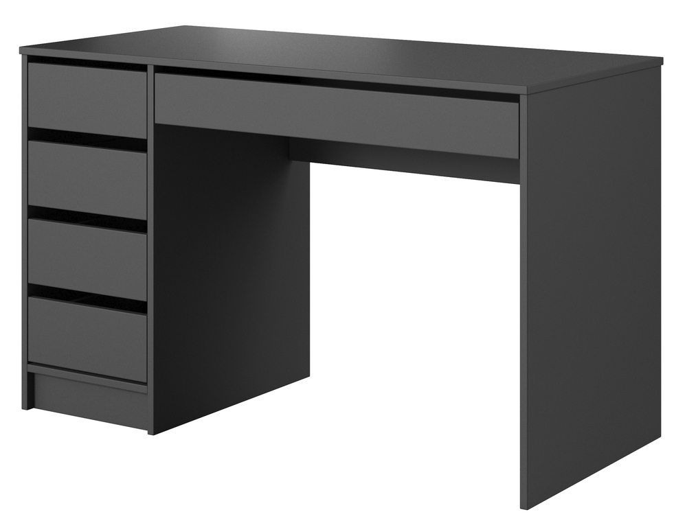 SELSEY Biurko Allden antracytowe z szufladami