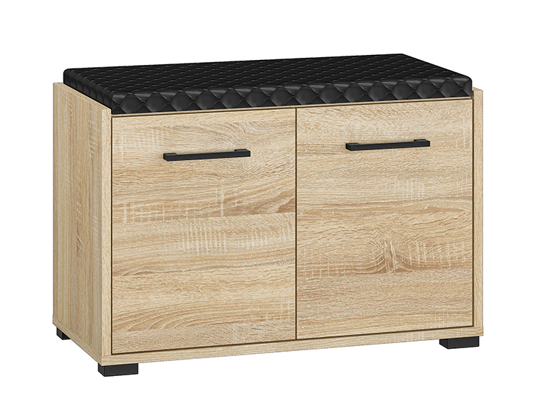 SELSEY Szafka na buty dwudrzwiowa Mafro z siedziskiem 70 cm Sonoma jasna