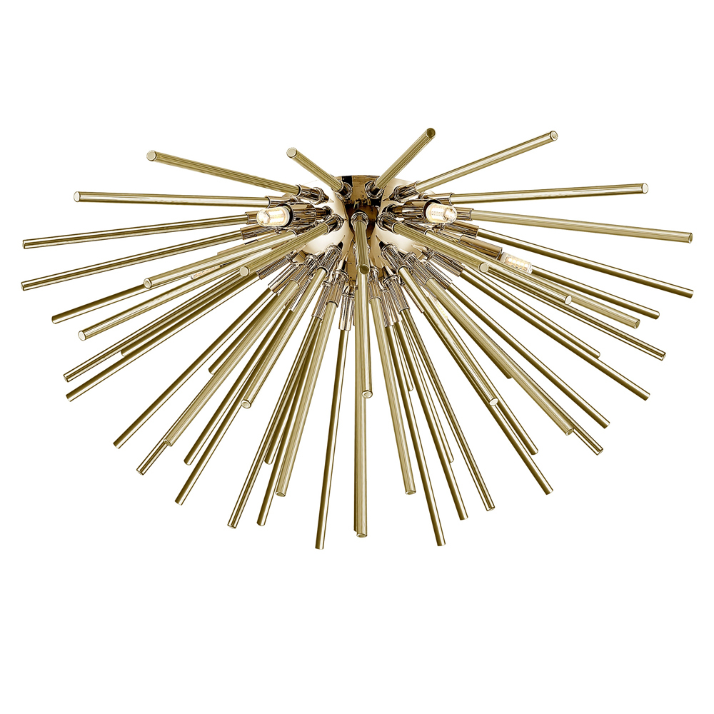 SELSEY Lampa sufitowa Ignazia złota średnica 64 cm