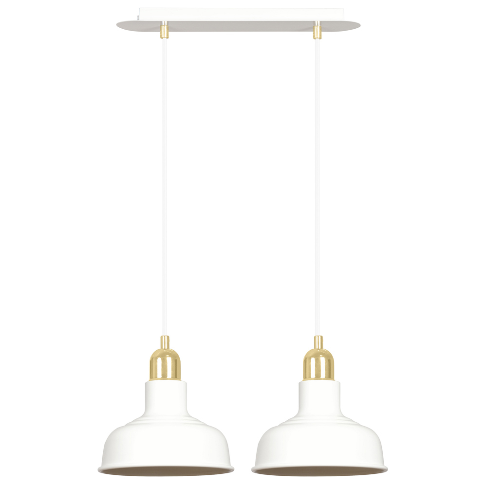 SELSEY Lampa wisząca Ibere x2 42 cm biała