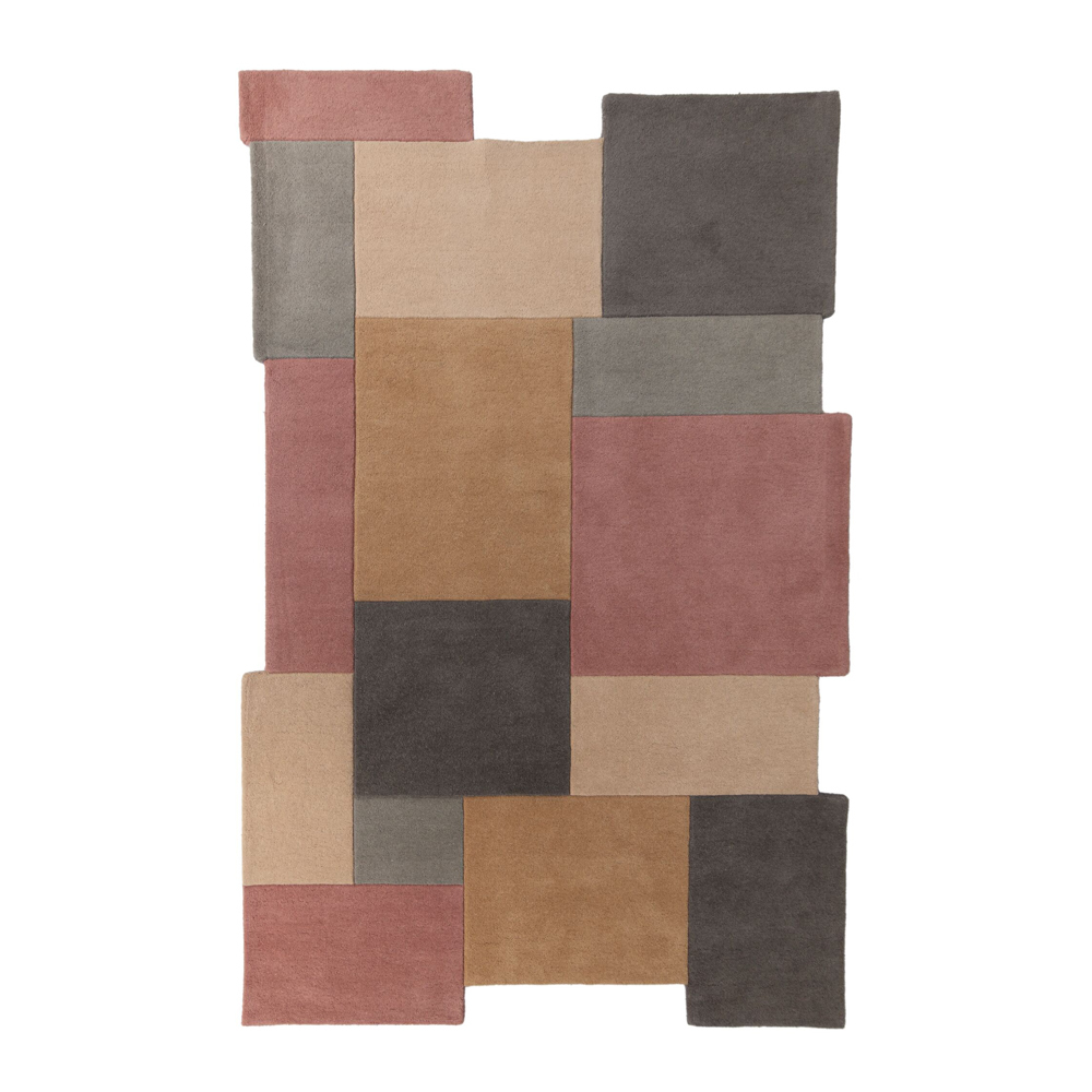 SELSEY Dywan wełniany Collage pastelowy