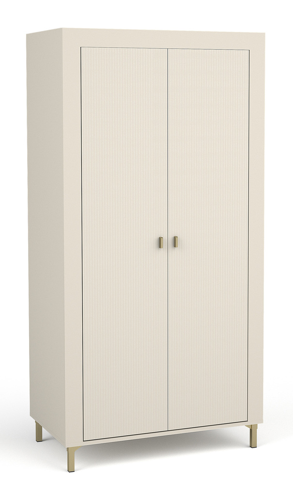 SELSEY Szafa dwudrzwiowa Lammila 94 cm szary beż / dąb whisky