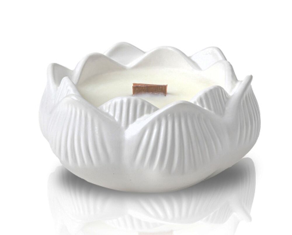 SELSEY Świeca sojowa zapachowa Lotos Black Opium 75 ml biały gips