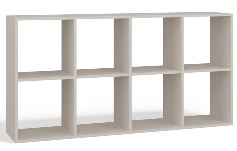 SELSEY Regał otwarty Malax z ośmioma półkami 147 cm kaszmir