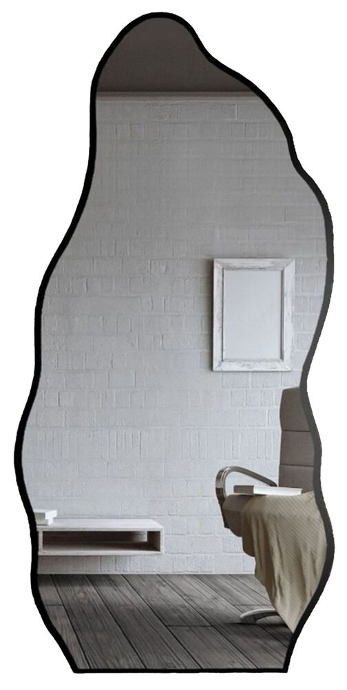 SELSEY Lustro ścienne Auro 130x60 cm w czarnej ramie