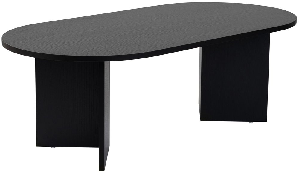 SELSEY Stolik kawowy Sable owalny blat 119x60 cm czarny