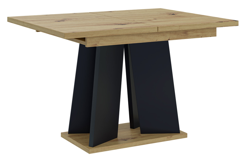 SELSEY Stół rozkładany Mufo 120-160x90 cm dąb artisan/czarny