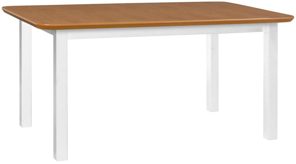 SELSEY Stół drewniany do jadalni rozkładany Cobride 140-180x80 cm biały/dąb naturalny