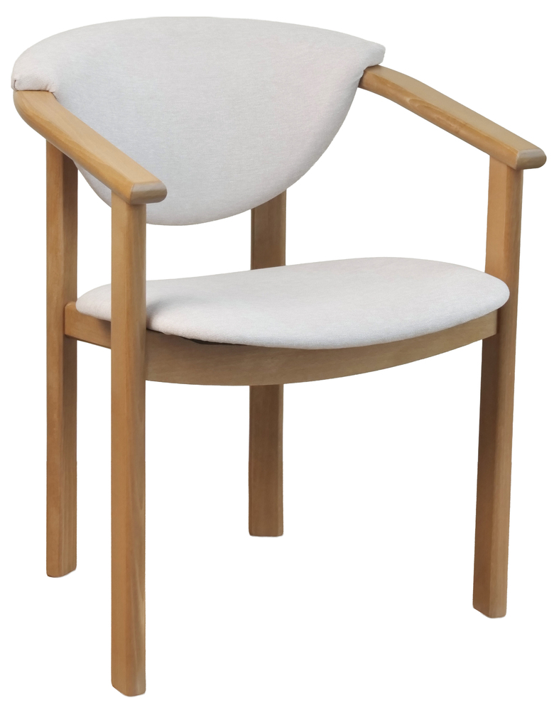 SELSEY Krzesło drewniane do jadalni Flowiss dąb olejowany/beżowa plecionka