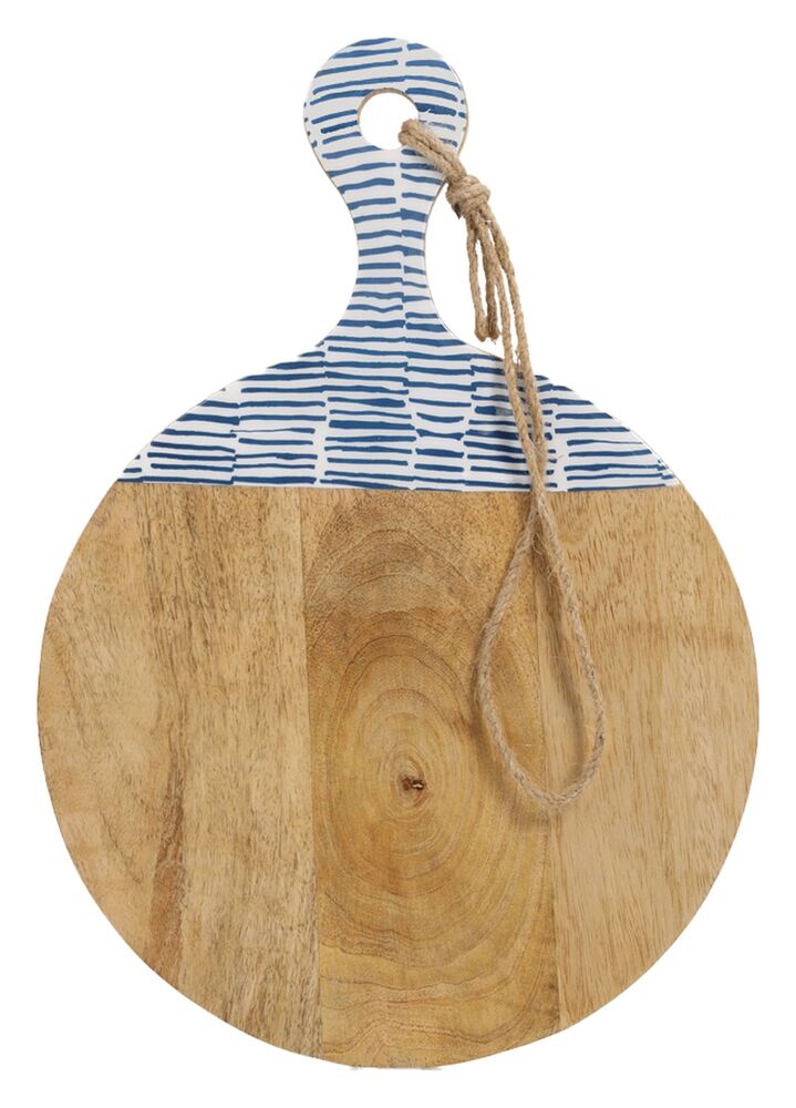 SELSEY Deska do krojenia Cherrey drewno mango niebieska