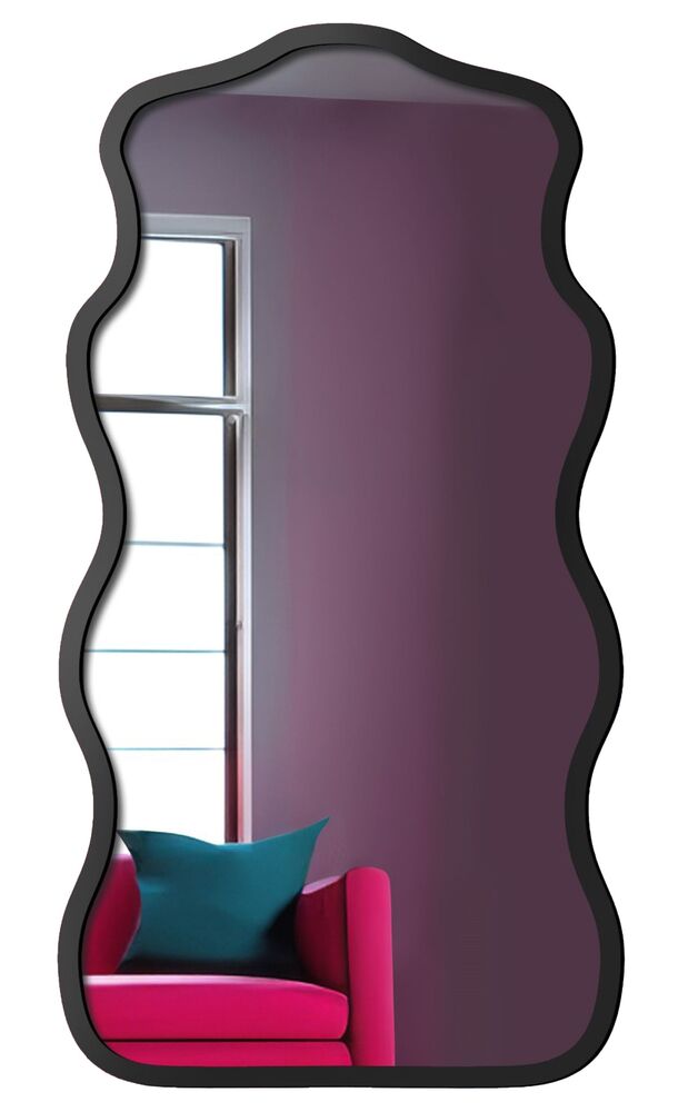 SELSEY Lustro ścienne Nexus 113x60 cm w czarnej ramie