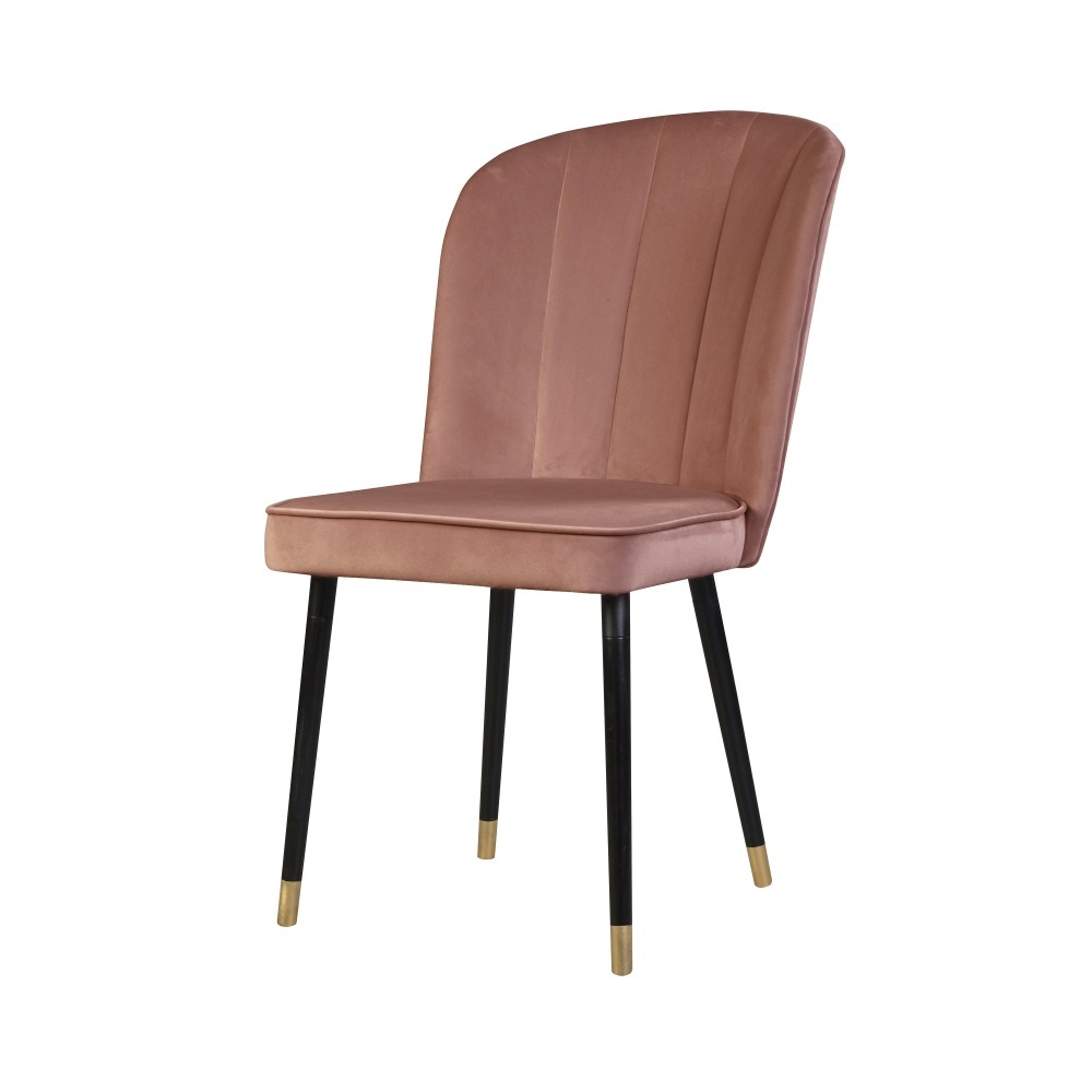 SELSEY Krzesło tapicerowane Guavra różowe