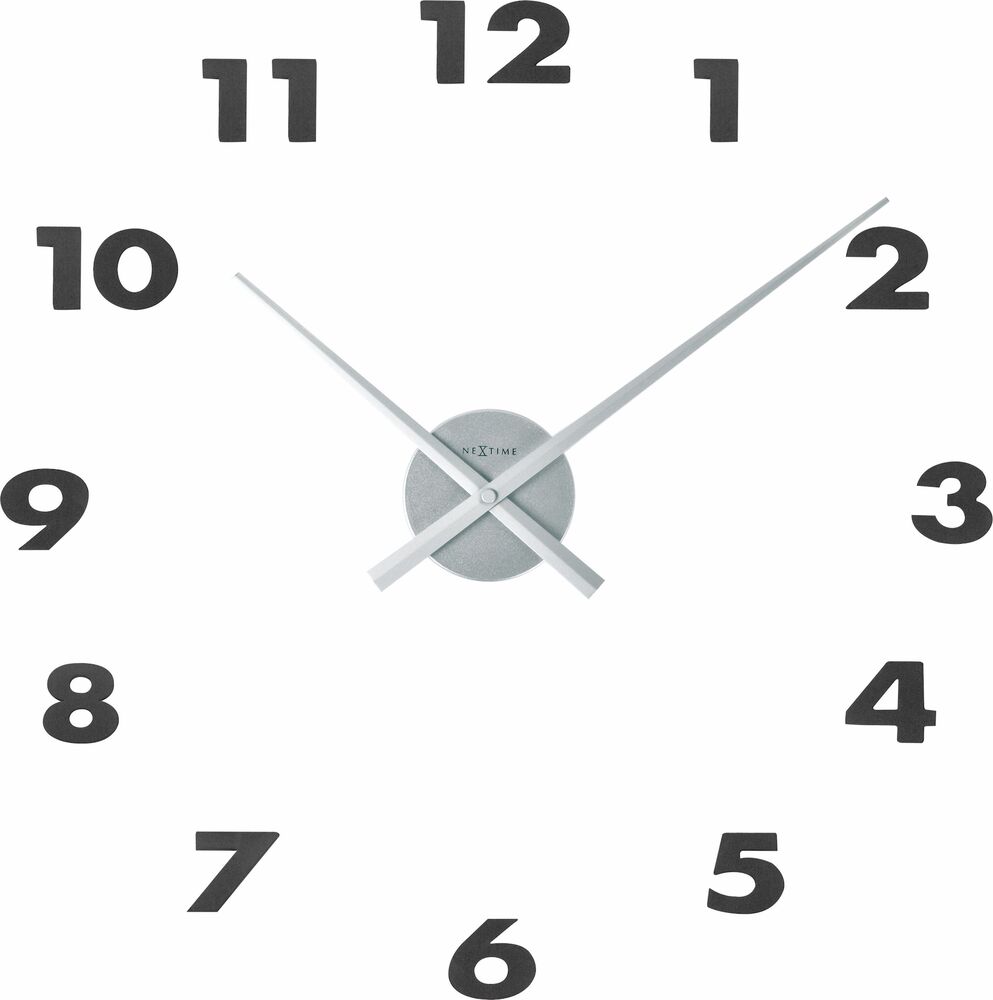 SELSEY Zegar ścienny Hands 48 cm srebrny