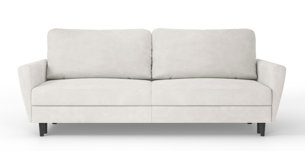 SELSEY Kanapa rozkładana Zenittha kremowa welur łatwoczyszczący