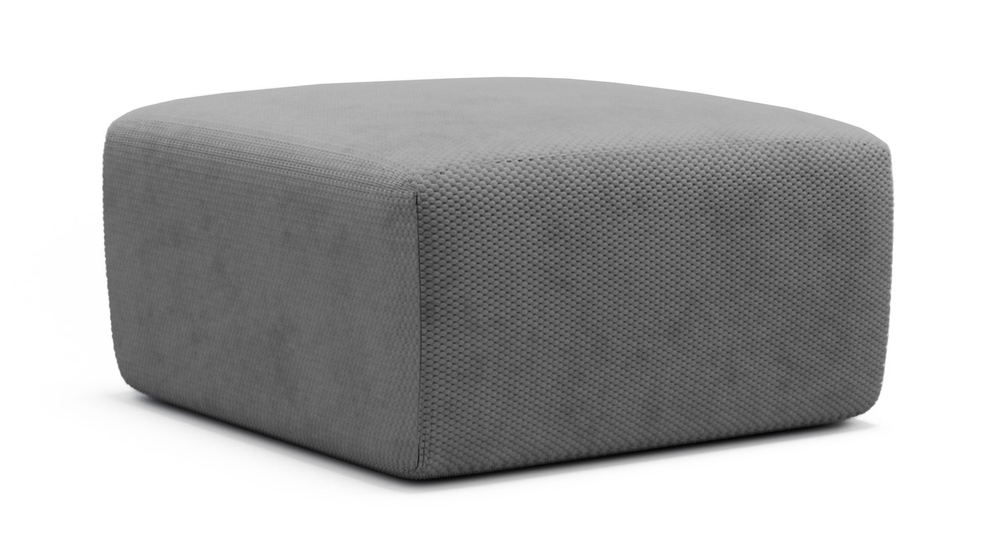 SELSEY Pufa Terrafino 80x80 cm ciemnoszara w tkaninie hydrofobowej