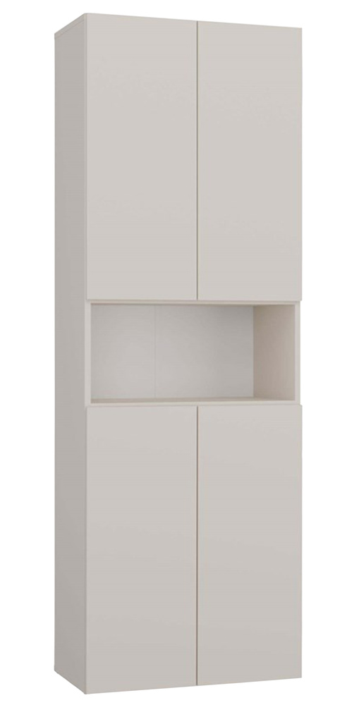 SELSEY Słupek łazienkowy Nel z koszem na pranie i wnęką 60 cm kaszmir