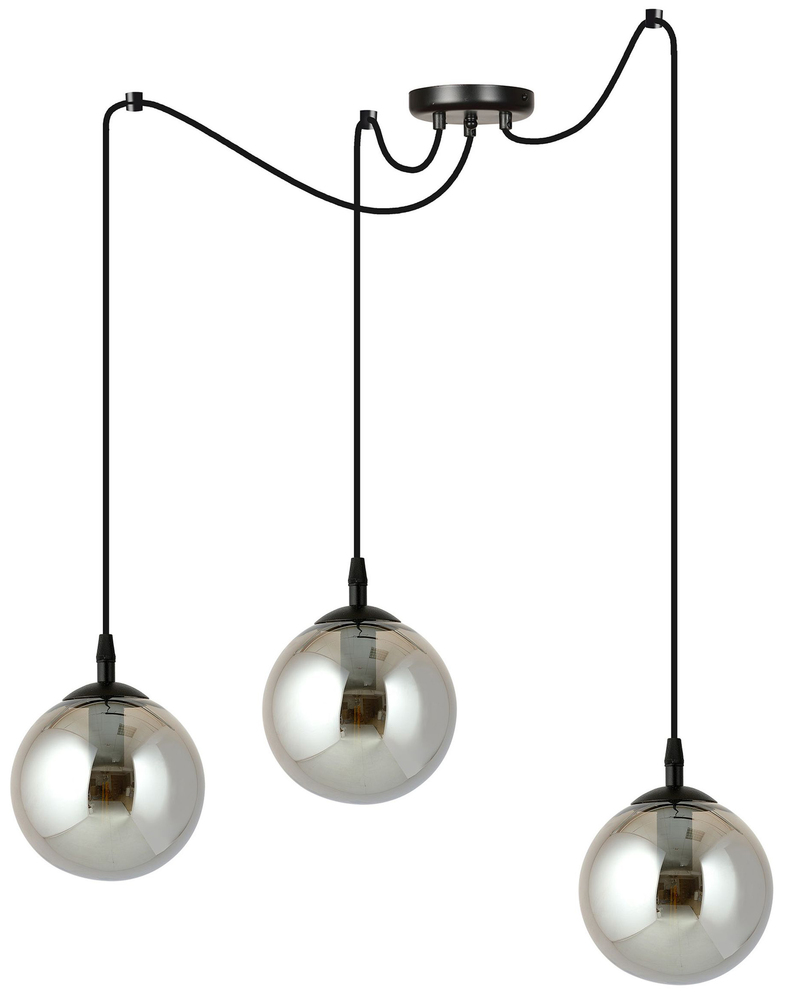 SELSEY Lampa wisząca Vetralla grafitowa x3