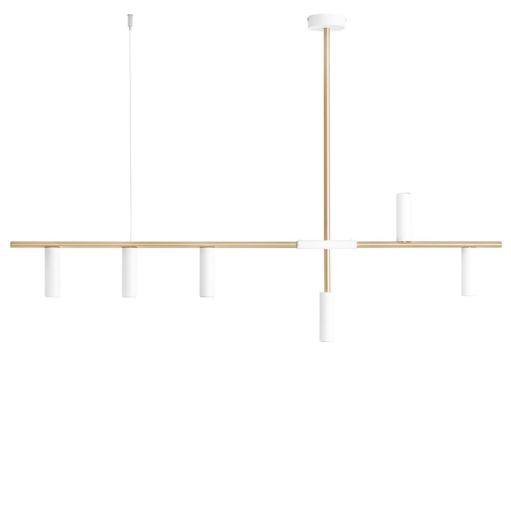 SELSEY Lampa wisząca Adatry x6 biało-złota