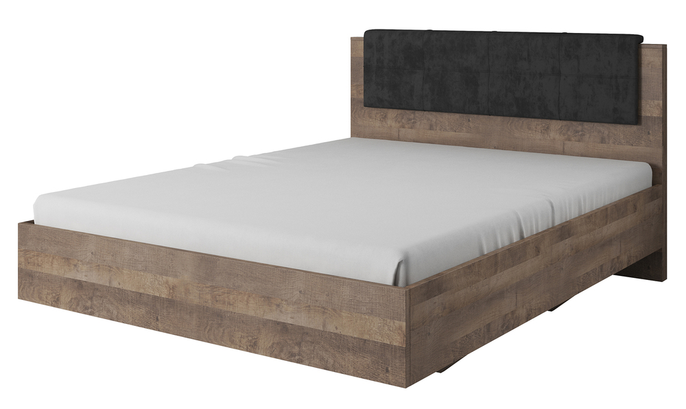 SELSEY Łóżko ze stelażem Varse 160x200 cm dąb sand grange