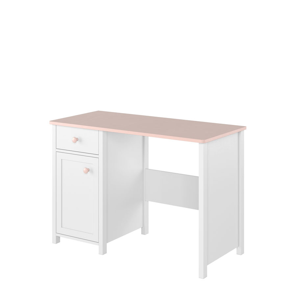 SELSEY Biurko dziecięce Luna 110x52 cm z zamykanym schowkiem i szufladą