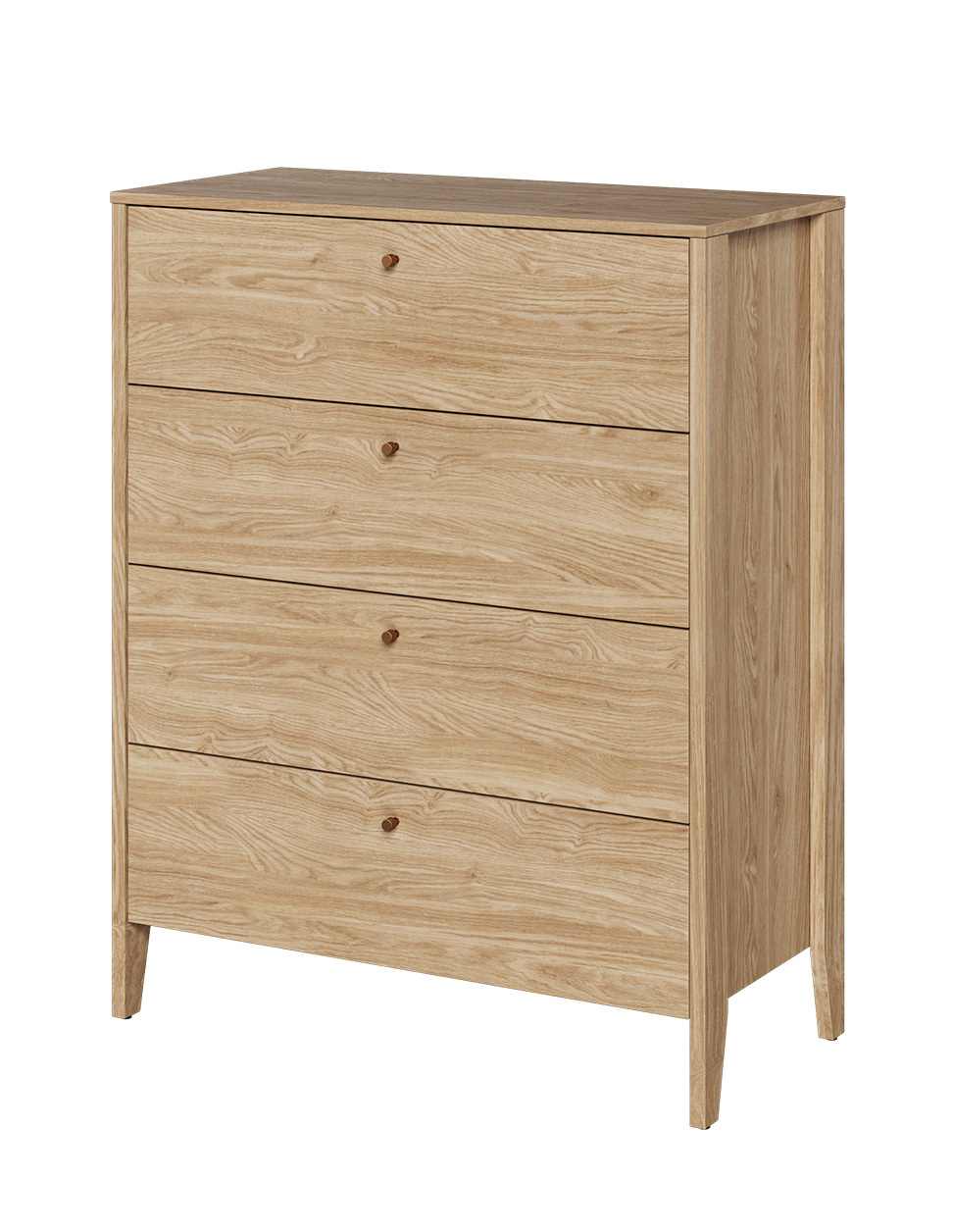 SELSEY Komoda Cozy z czterema szufladami 92 cm dąb olejowany