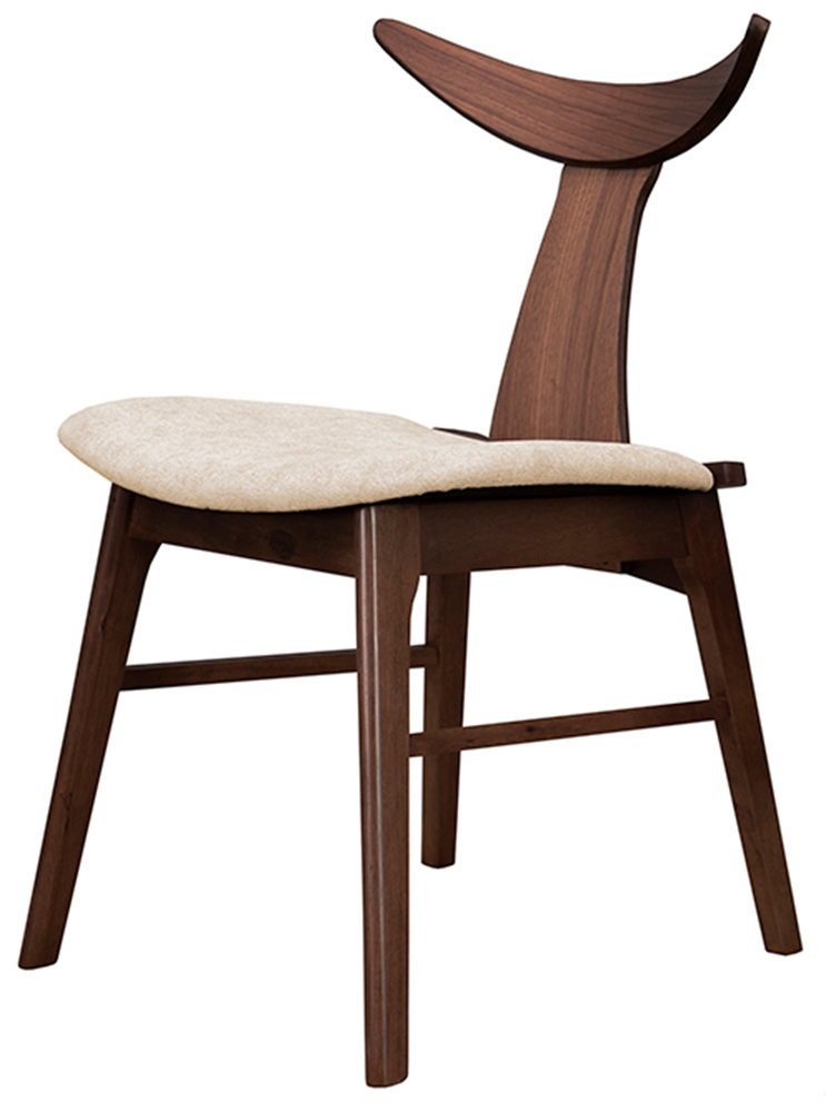 SELSEY Krzesło drewniane Henrico orzech latte