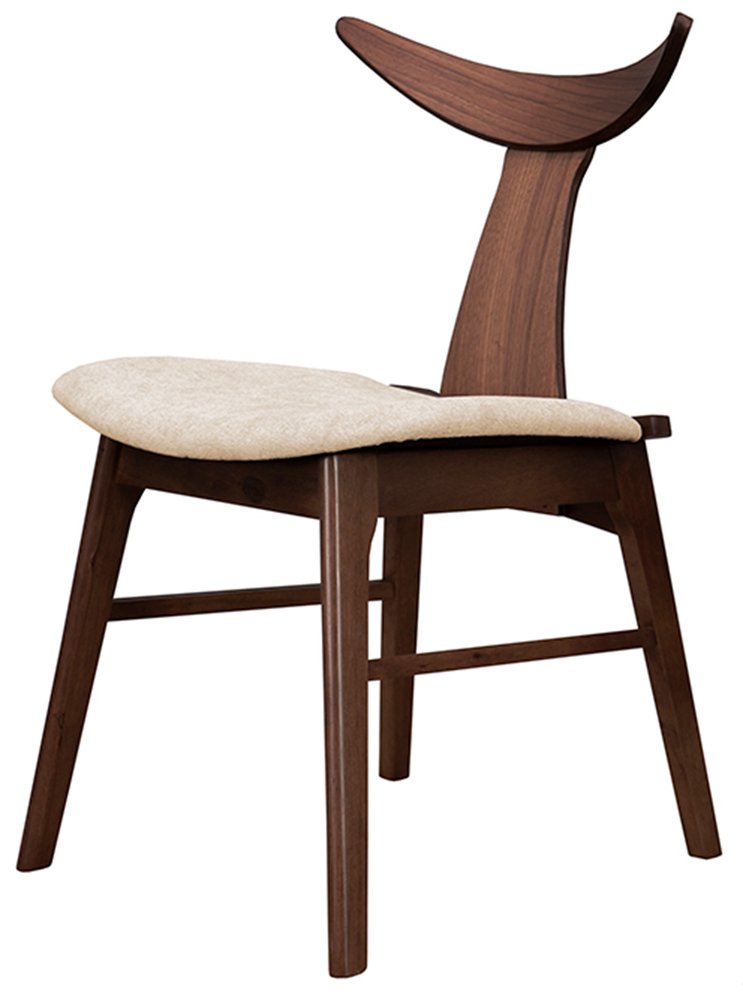 SELSEY Krzesło drewniane Henrico orzech latte