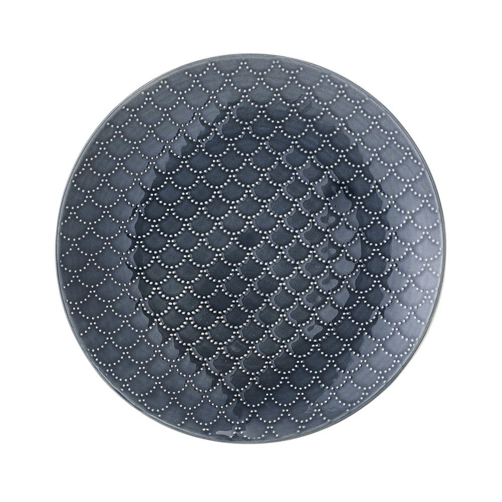 SELSEY Talerz Bloomingville Mirie z kamionki niebieski