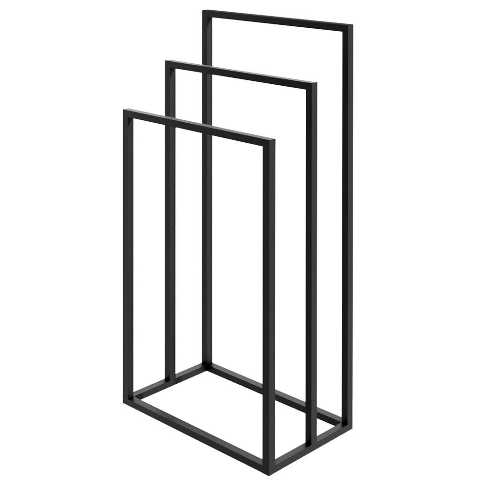 SELSEY Wieszak na ręczniki Leifers stojący czarny