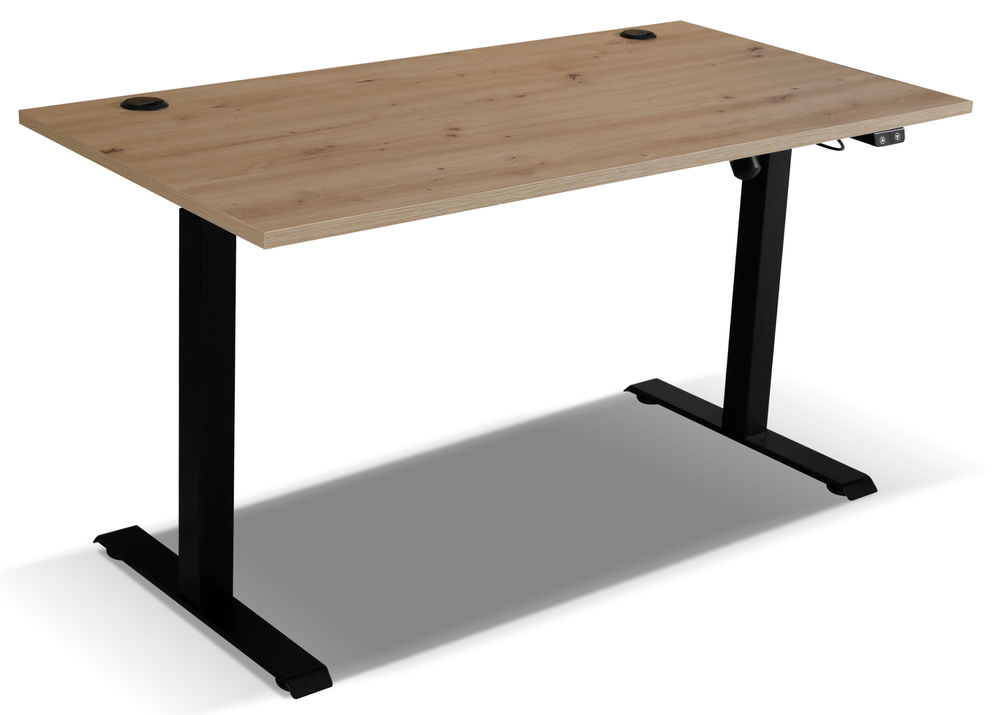 SELSEY Biurko regulowane elektrycznie Stundly 138 cm Dąb artisan