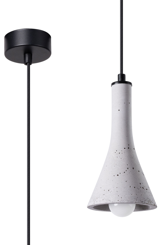 SELSEY Lampa wisząca Obett średnica 12 cm x1 czarny/beton