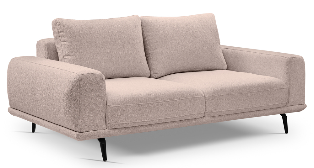 SELSEY Sofa dwuosobowa Selline ciemnobeżowa boucle