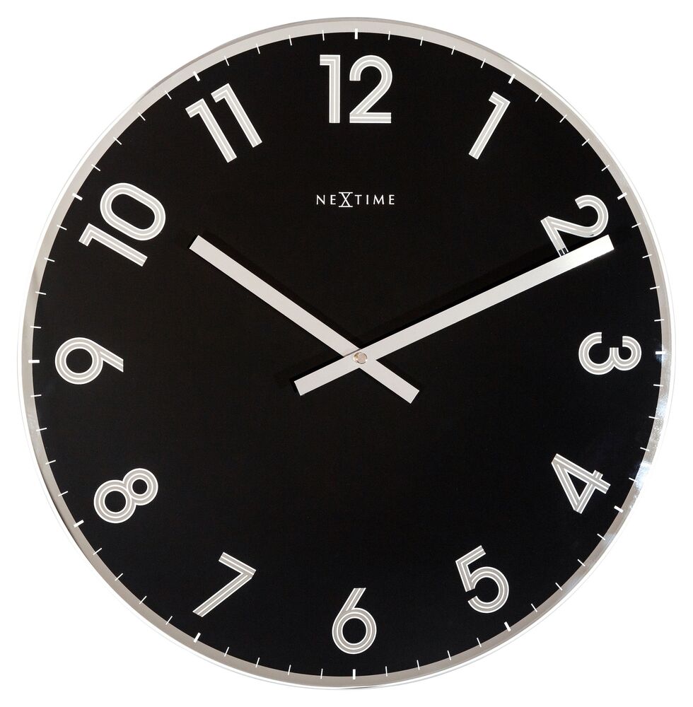 SELSEY Zegar ścienny Reflect 43 cm czarny