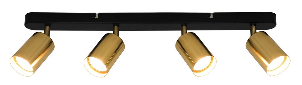 SELSEY Plafon Vila x4 czarno-złoty