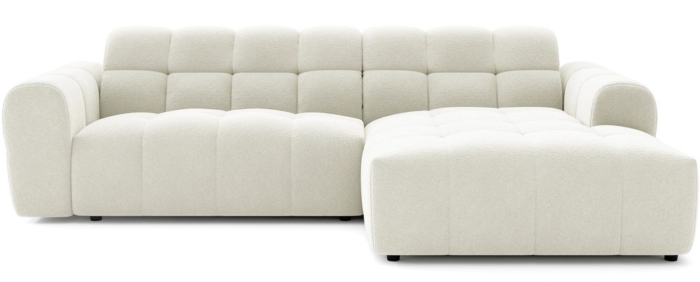 SELSEY Narożnik Monti L-kształtny prawostronny kremowy szenil