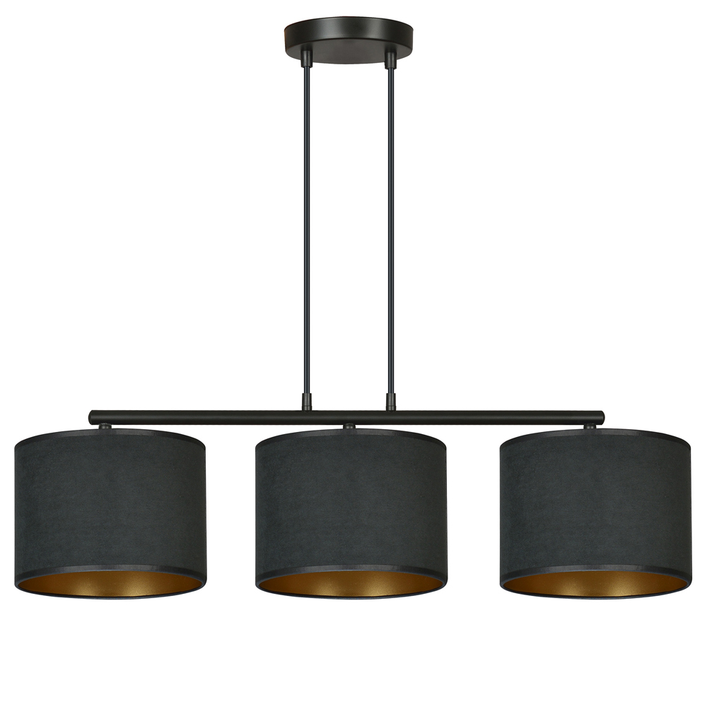 SELSEY Lampa wisząca Hellid x3 72 cm czarna