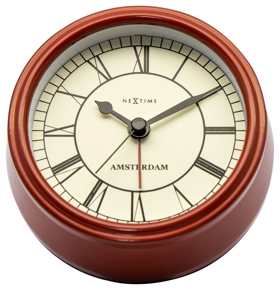SELSEY Zegar stojący Amsterdam 11 cm czerwony