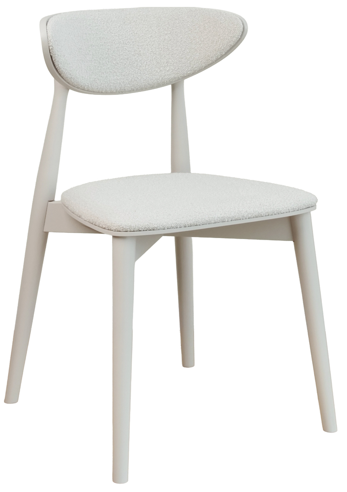 SELSEY Krzesło drewniane do jadalni Andally kaszmir/jasnobeżowe boucle