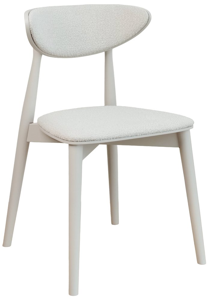 SELSEY Krzesło drewniane do jadalni Andally kaszmir/jasnobeżowe boucle